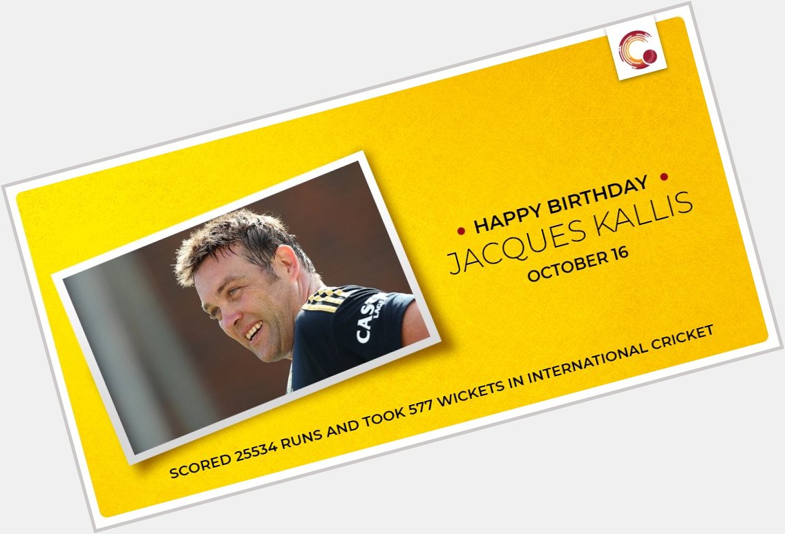 Happy Birthday to the legendary Jacques Kallis! 