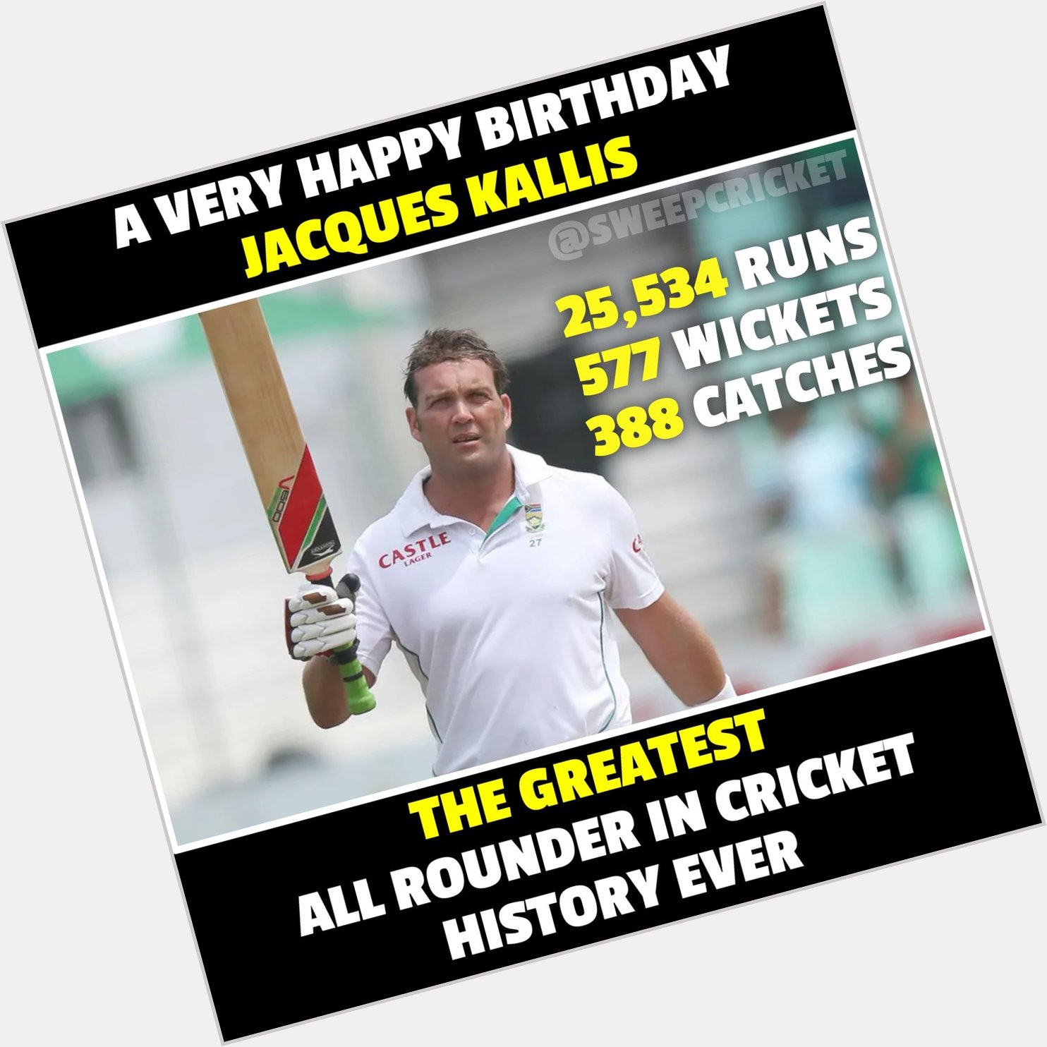 His international cricket stats justify his greatness! A very Happy Birthday Jacques Kallis 