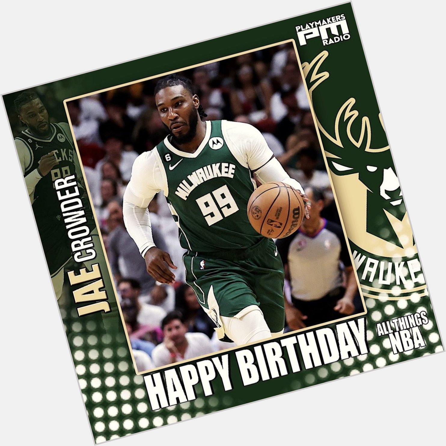 Join us in wishing NBA veteran Jae Crowder of the Milwaukee Bucks a very happy 33rd birthday!!!  