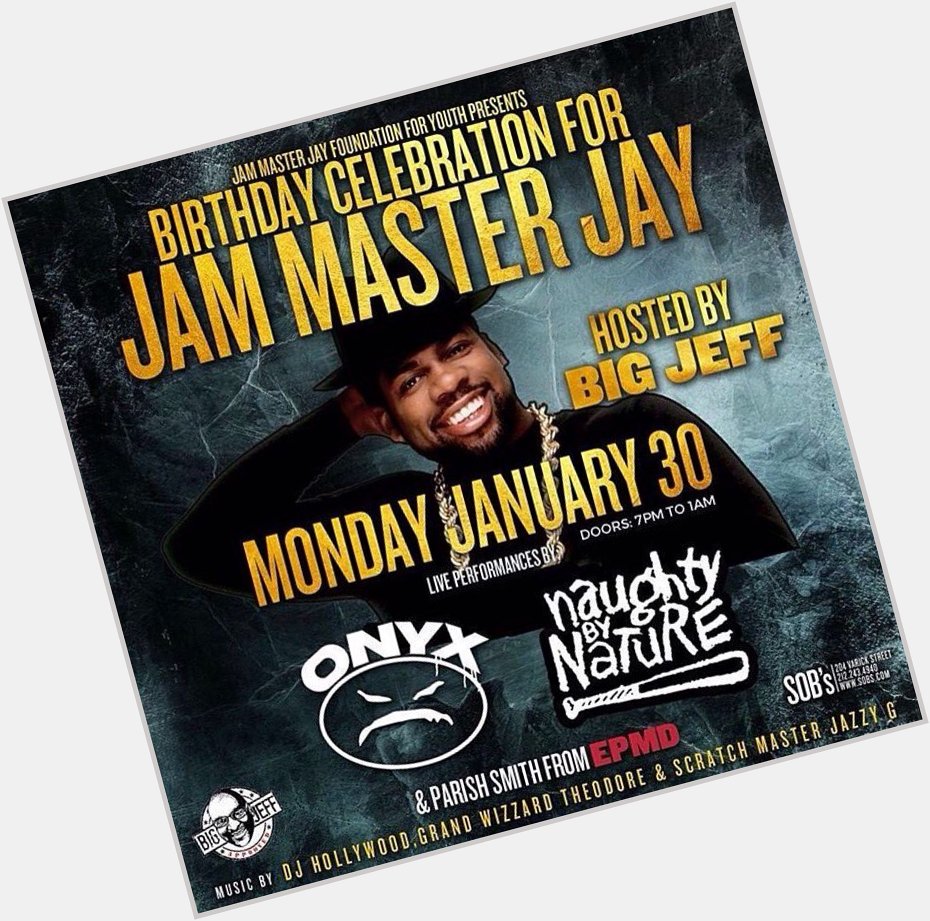Happy Birthday Jam Master Jay! Don\t miss this celebration of the legend  Jan 30 