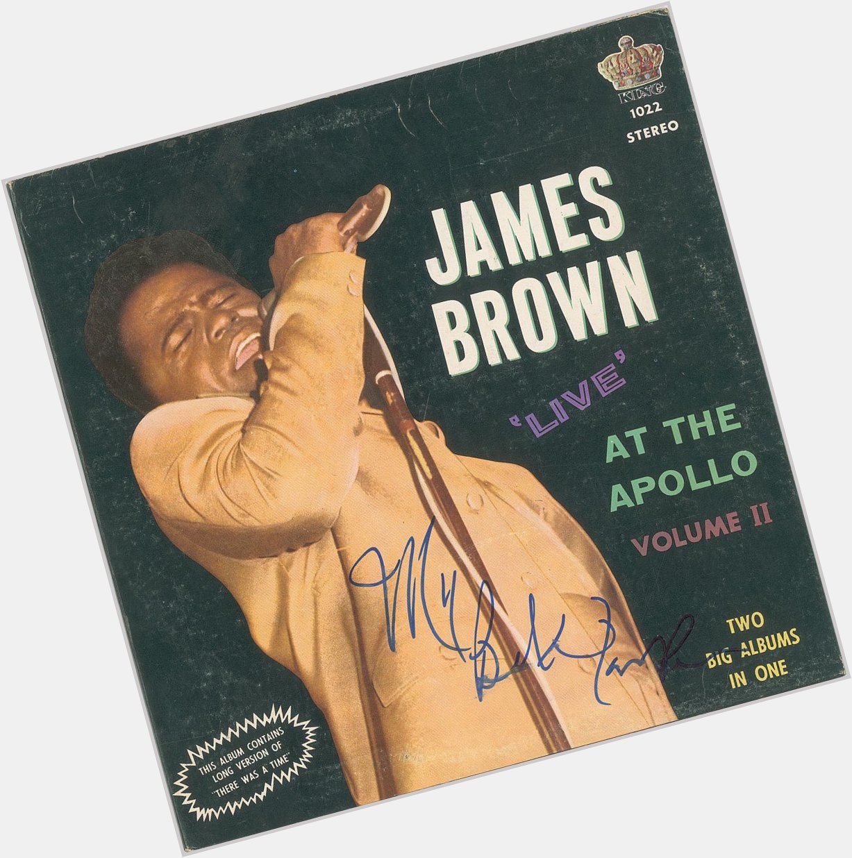 Happy birthday, James Brown! 
Autographed album:   