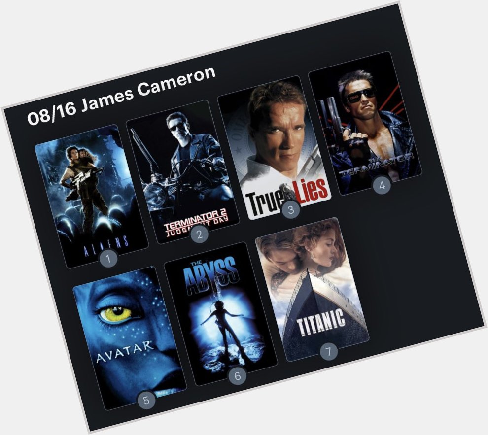 Hoy cumple años el director James Cameron (67). Happy Birthday ! Aquí mi Ranking: 