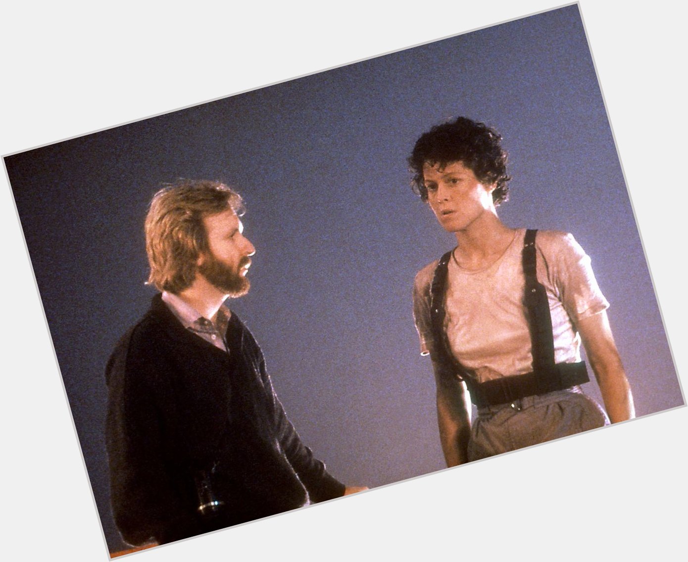 Happy Birthday to James Cameron who turns 65 today! Pictured here with Sigourney Weaver on the set of Aliens (1986). 