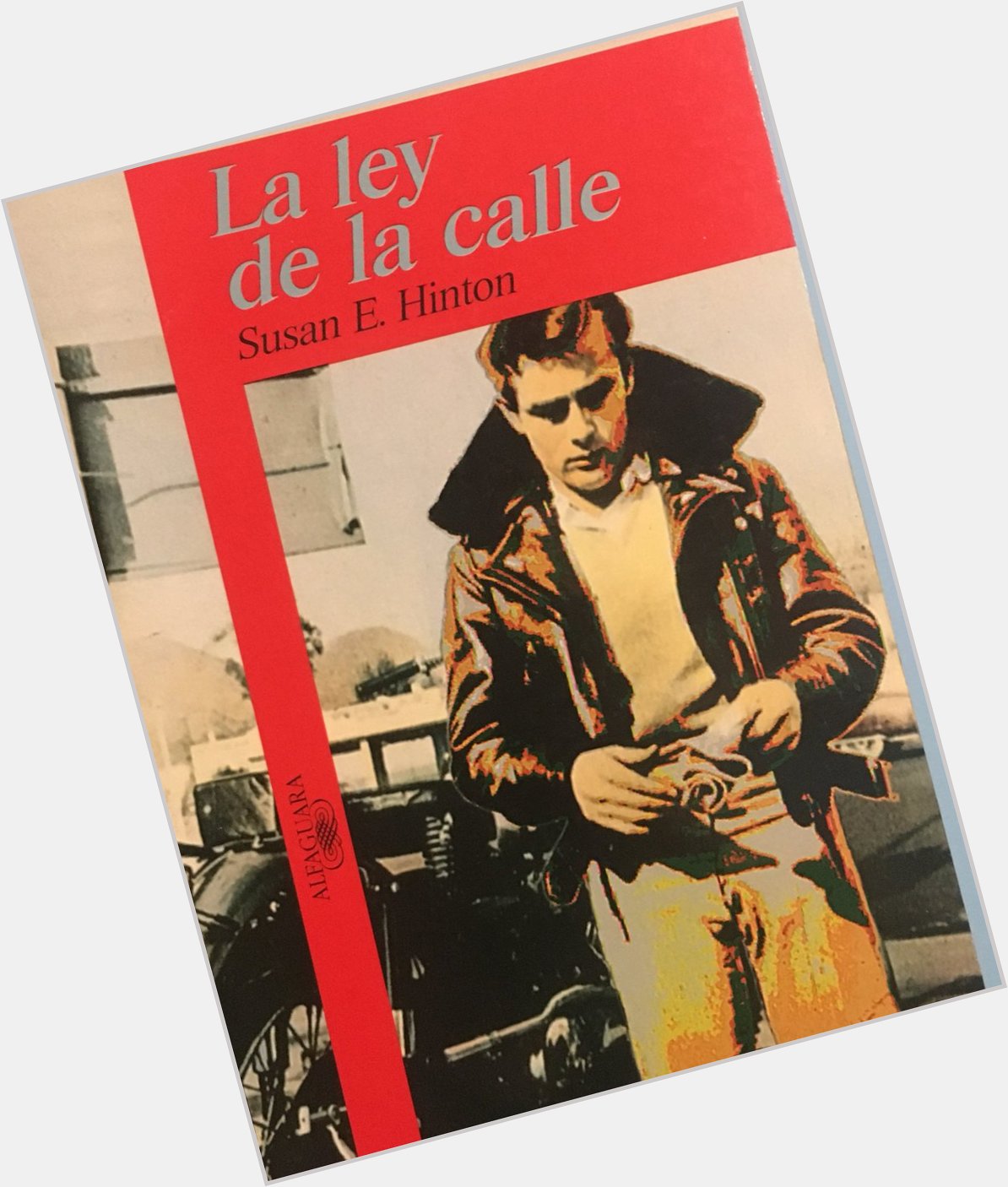 Happy birthday to James Dean. Seen on a favourite Rumble Fish book cover of mine in a Spanish translation 
