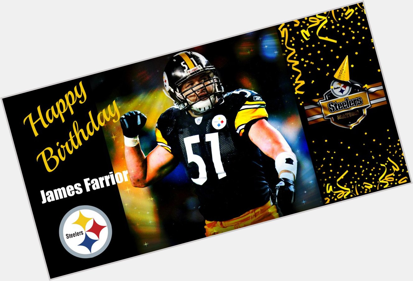 Wishing Steeler great James Farrior a Very Happy 40th BDay! 
Lots of happiness & blessings to you! 