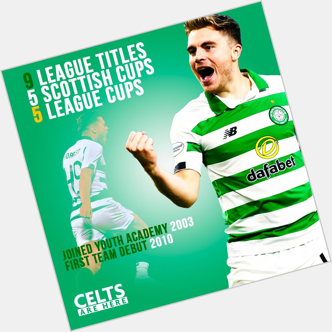 Happy 29th Birthday to James Forrest. The most under-appreciated Celt of the last decade! 
