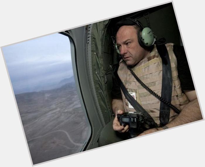 Happy Birthday to todays über-cool celebrity w/an über-cool camera: JAMES GANDOLFINI visiting US troops in Iraq. 