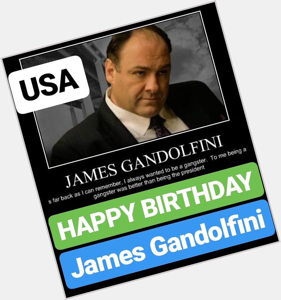 HAPPY BIRTHDAY 
James Gandolfini 