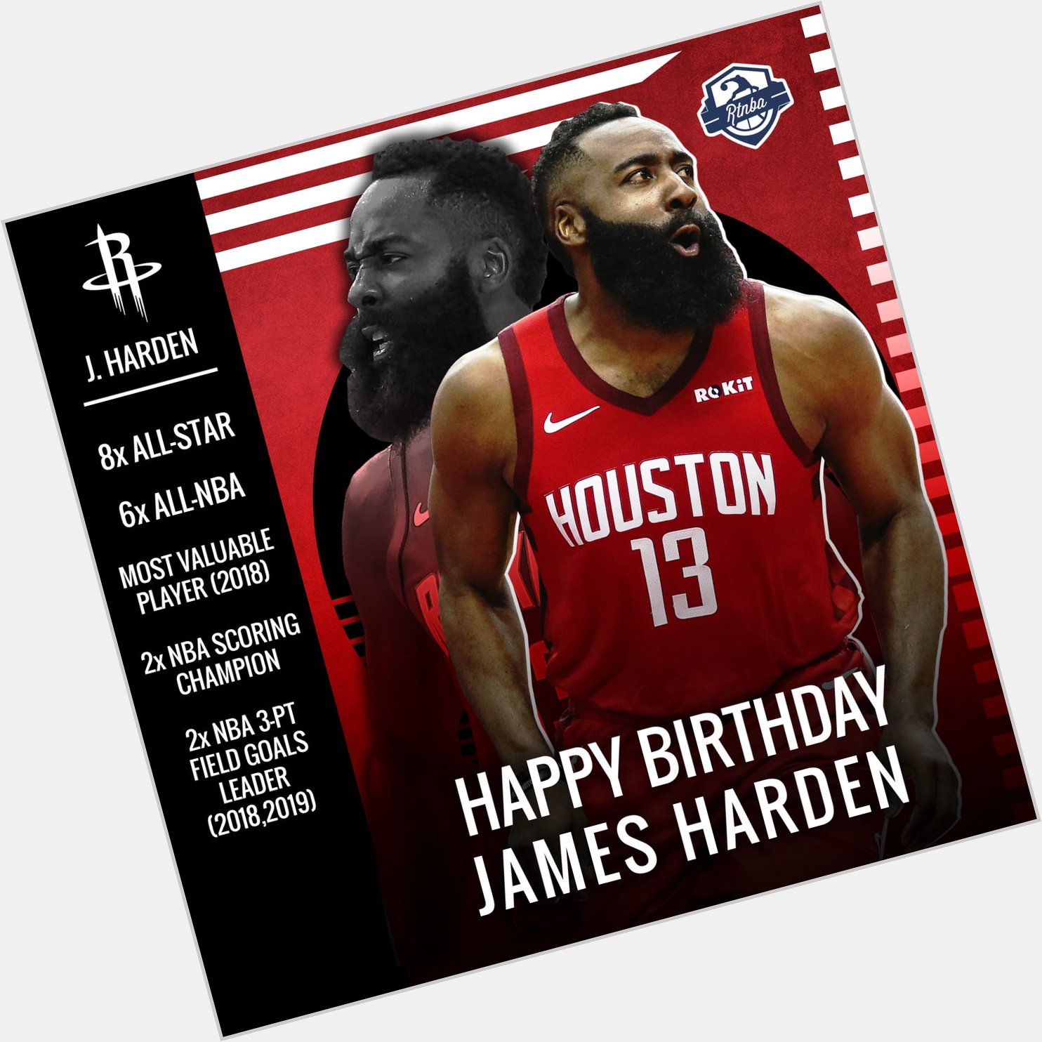 Today s been a wild day,  but let s not forget to wish a Happy birthday to the beard, James Harden 