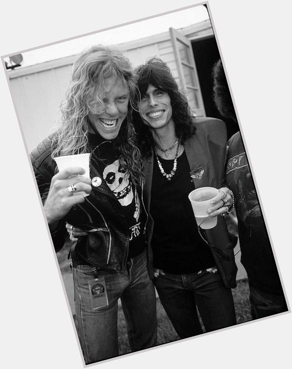 Born 03AUG1963 James Hetfield. Happy Birthday to James, seen here, with Aerosmiths Steven Tyler 
