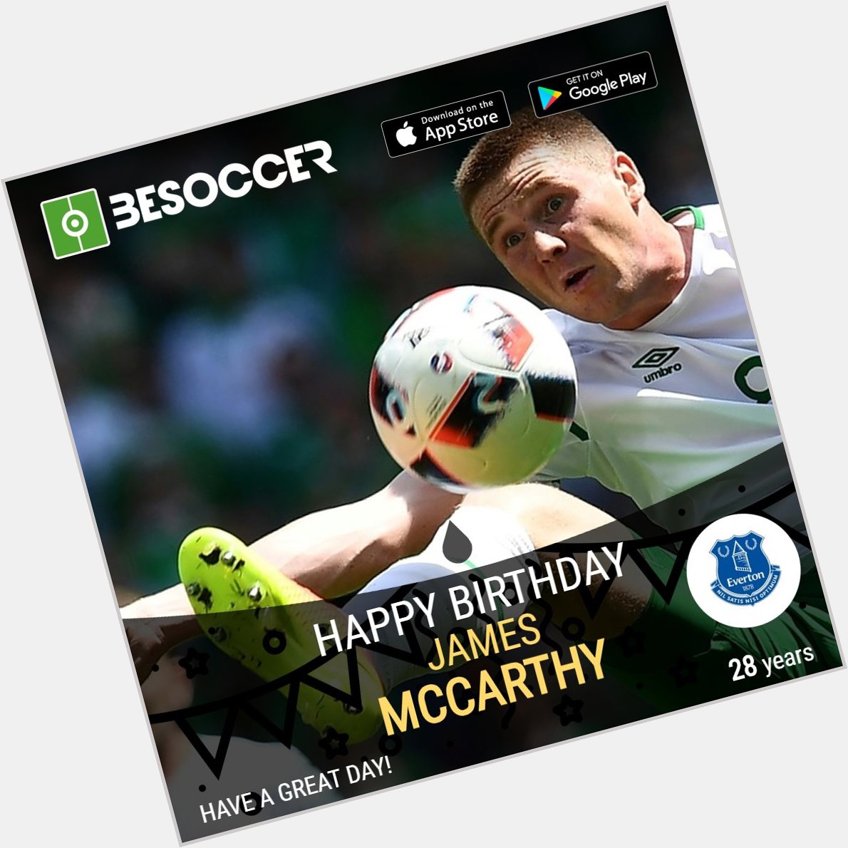 Happy birthday to and midfielder James McCarthy! 