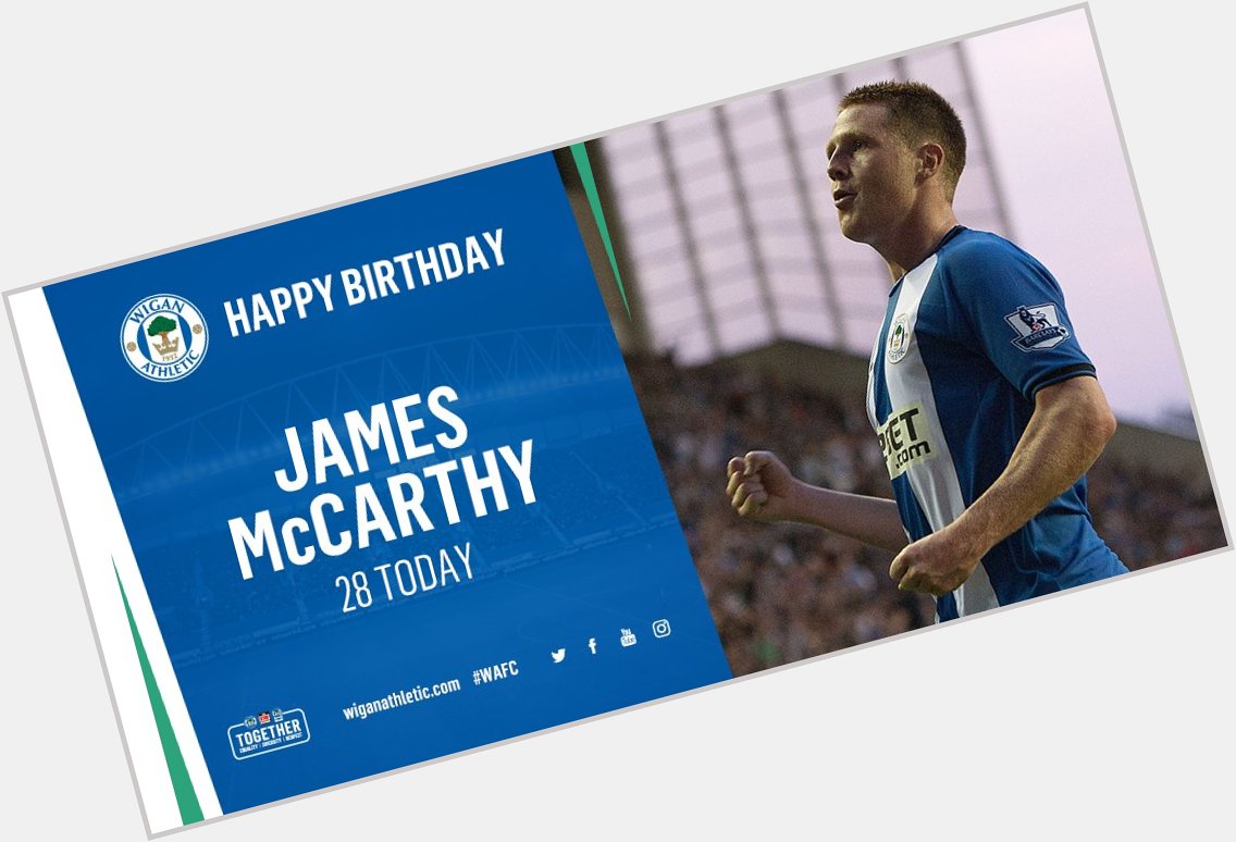  It\s also a Happy 28th Birthday to our former midfielder and winner, James McCarthy!     