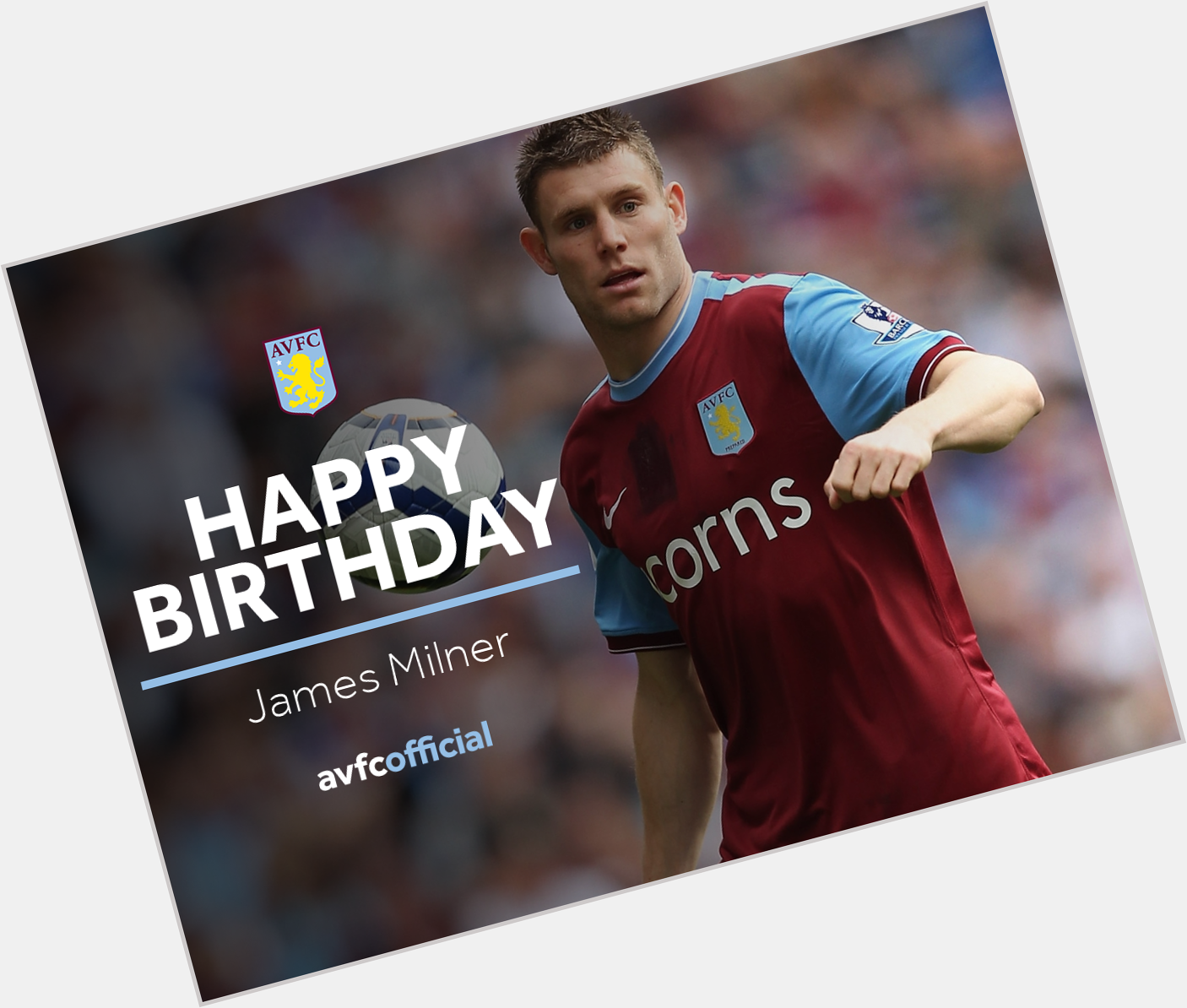   Happy 30th Birthday to former Villan, James Milner!

Have a great day James! 