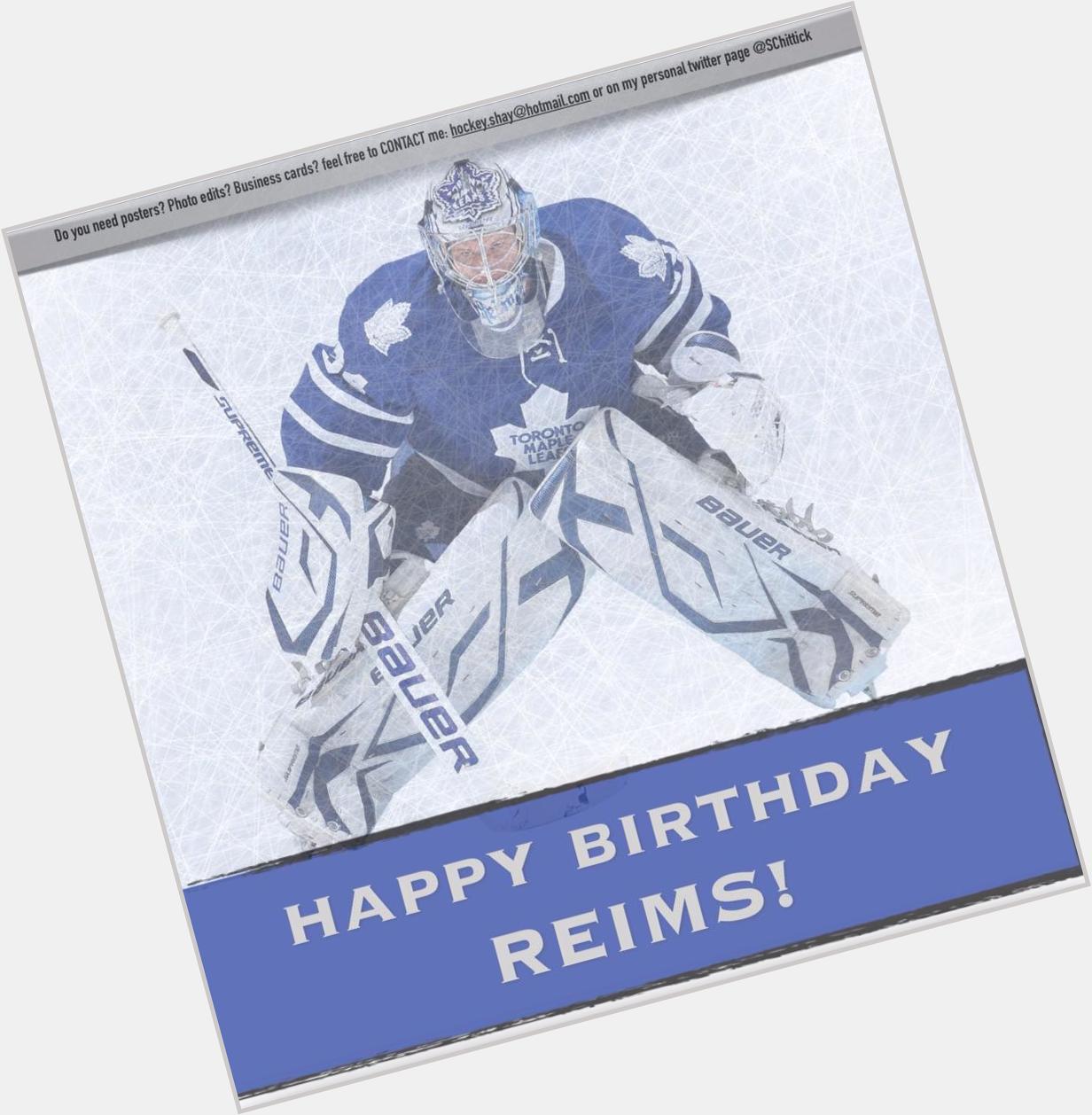 Happy Birthday to goaltender James Reimer!  