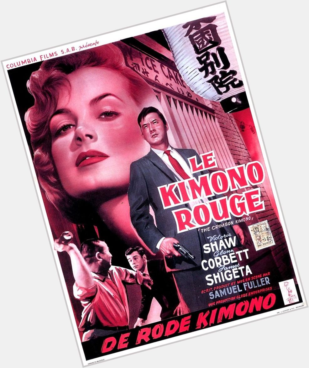 Happy birthday to James Shigeta - Sam Fuller\s THE CRIMSON KIMONO - 1959 - Belgian release poster 
