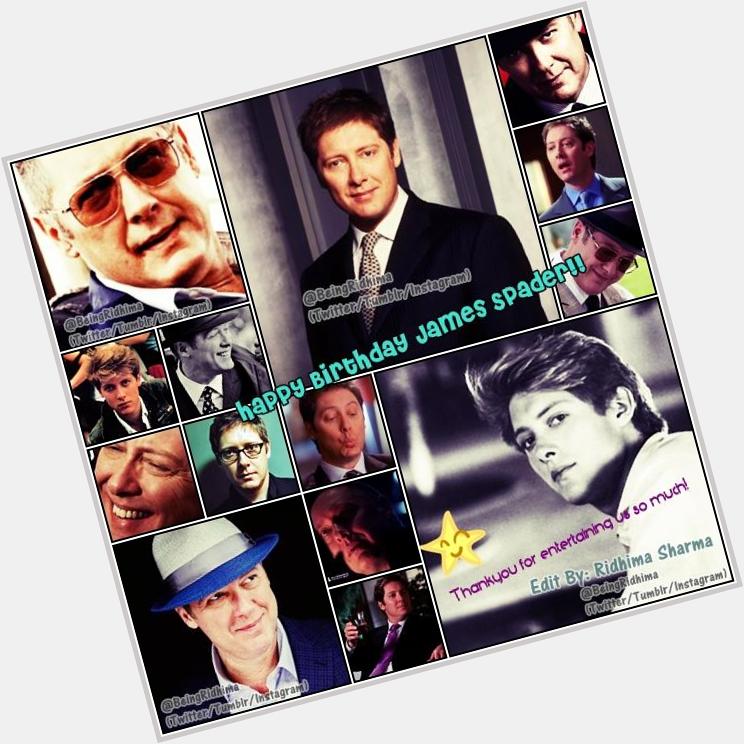 Happy birthday James Spader! Thank you so much for entertaining me as Alan shore & Raymond...  