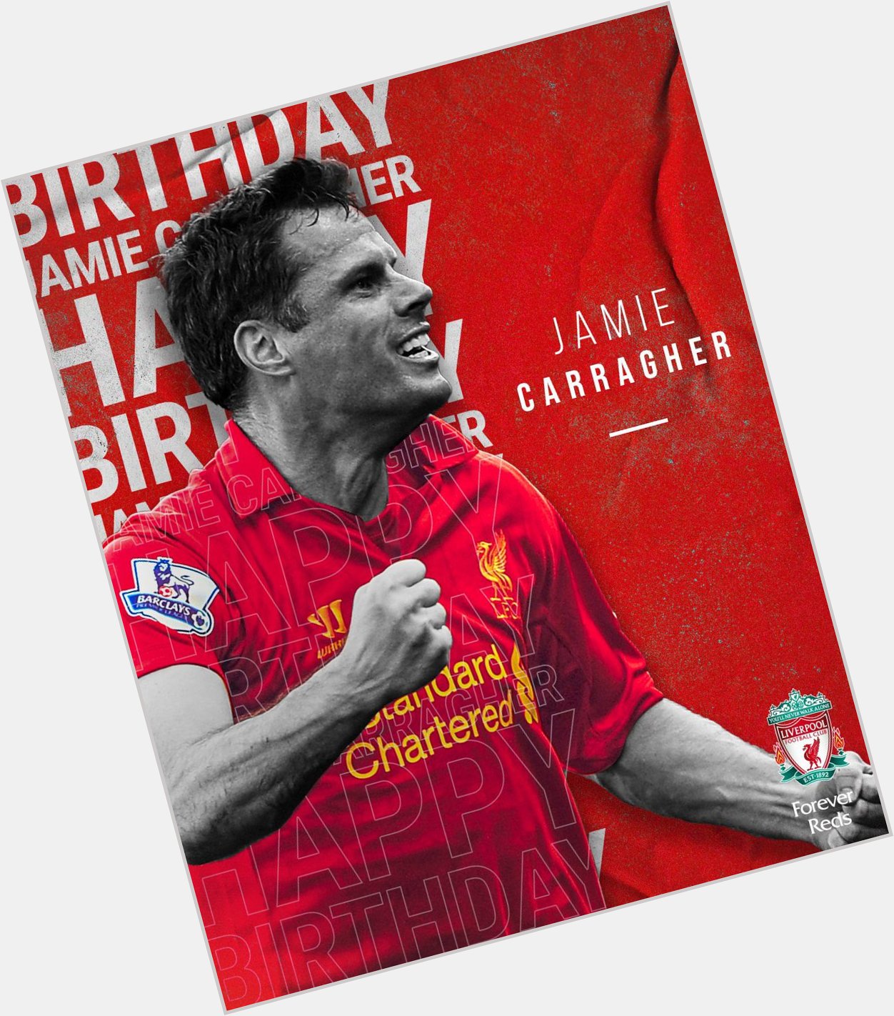 Happy Birthday to Jamie Carragher, who is celebrating his 44th birthday today   