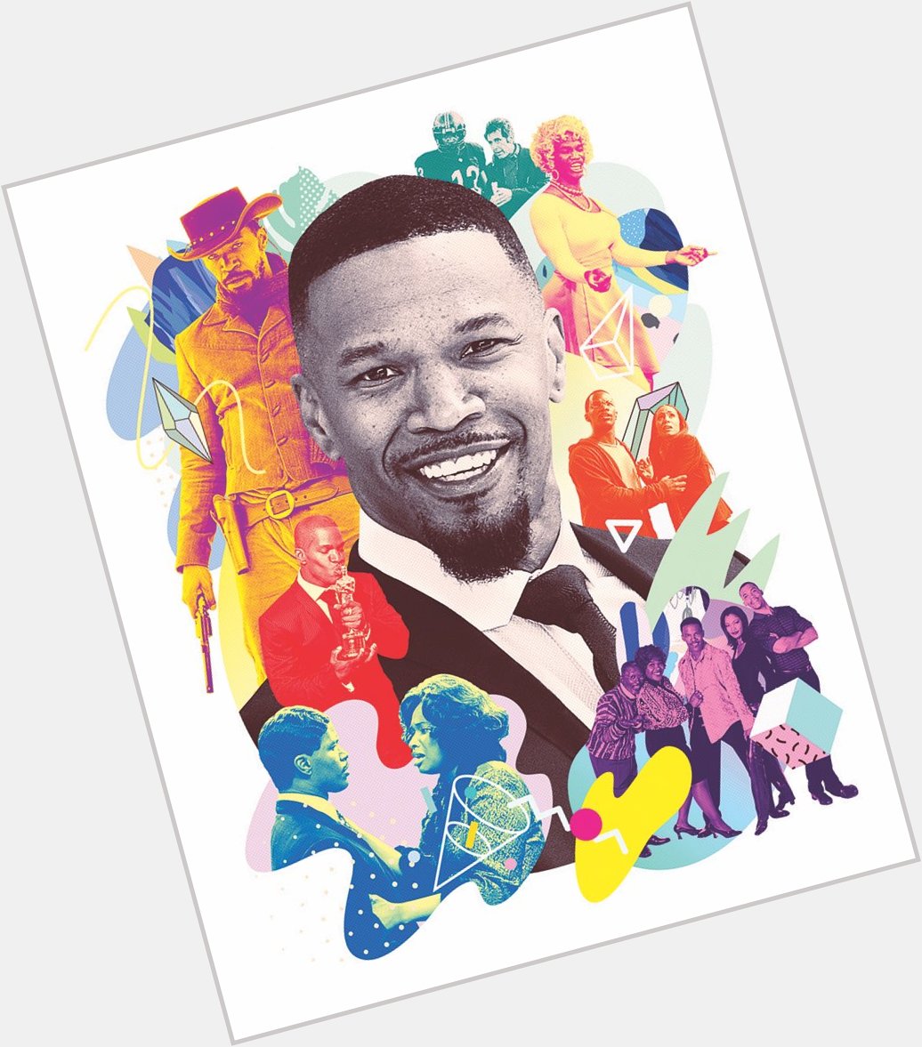 Looking good sir. Happy belated 50th birthday Jamie Foxx! 12/13
(A.D. me; by Sean McCabe for AARP). 