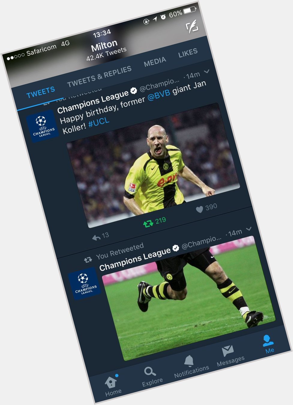Jan Koller being trolled here    a happy birthday message in 2 messages 