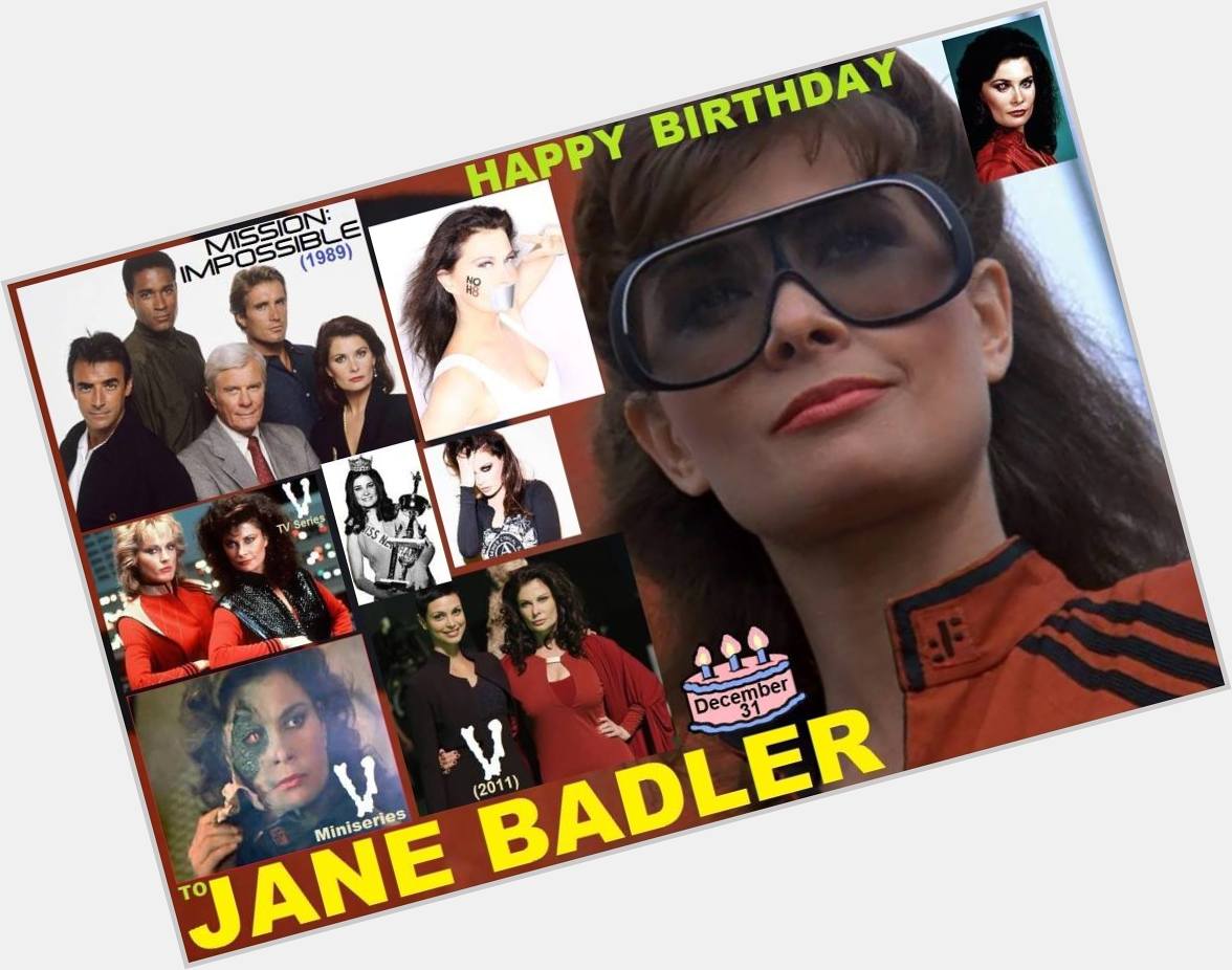 Happy birthday to Jane Badler, born December 31, 1953.  