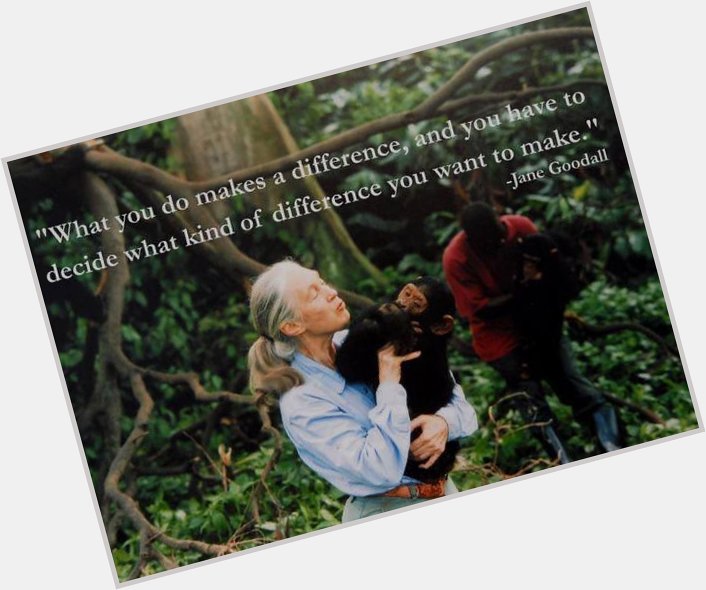 Happy (late) Birthday to lovely 84-year-old Jane Goodall. Wise woman.  