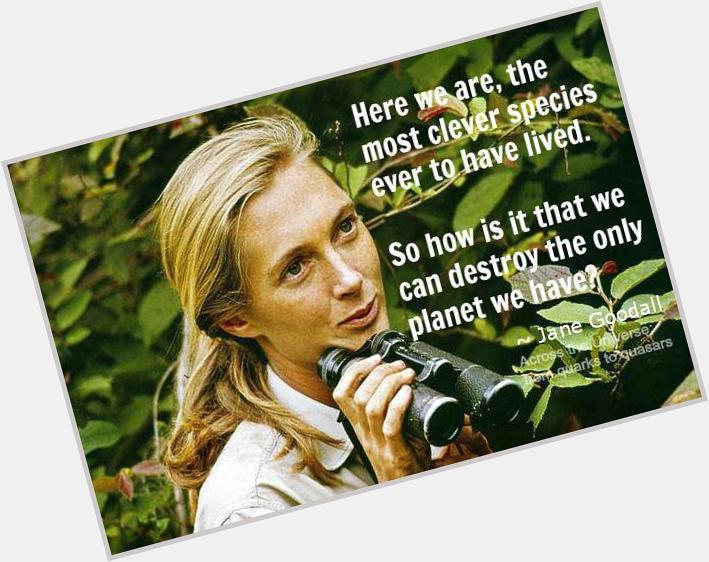 Happy Birthday to the baddest bitch, Jane Goodall.  