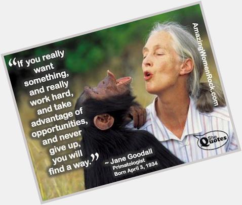 Happy Birthday Dr.Jane Goodall!           