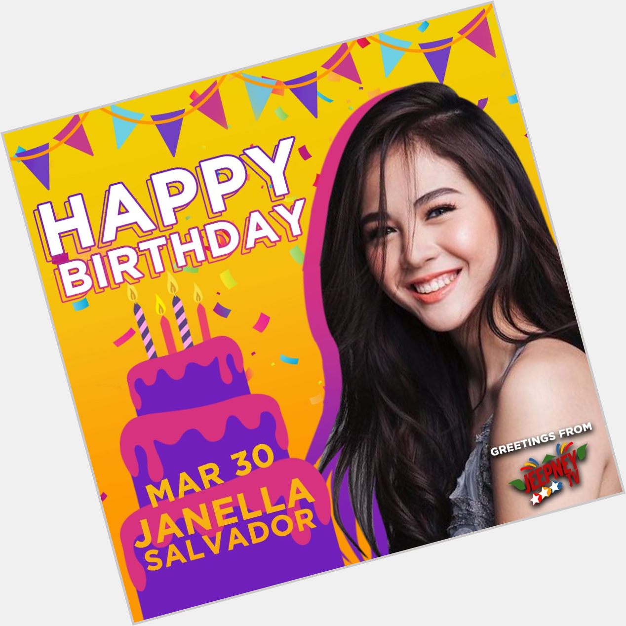 Happy birthday Janella Salvador!  Greetings from Jeepney TV 