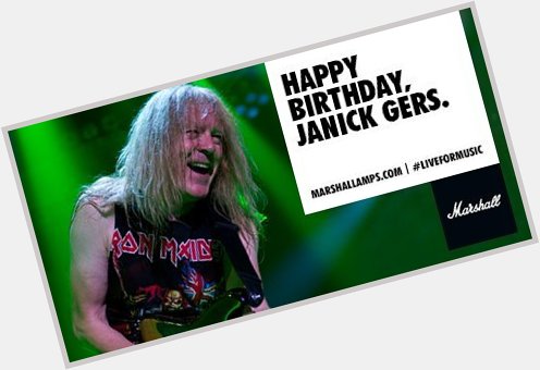 IGuitarMag : MarshallAmpsUK: Happy Birthday to guitar legend Janick Gers of IronMaiden 