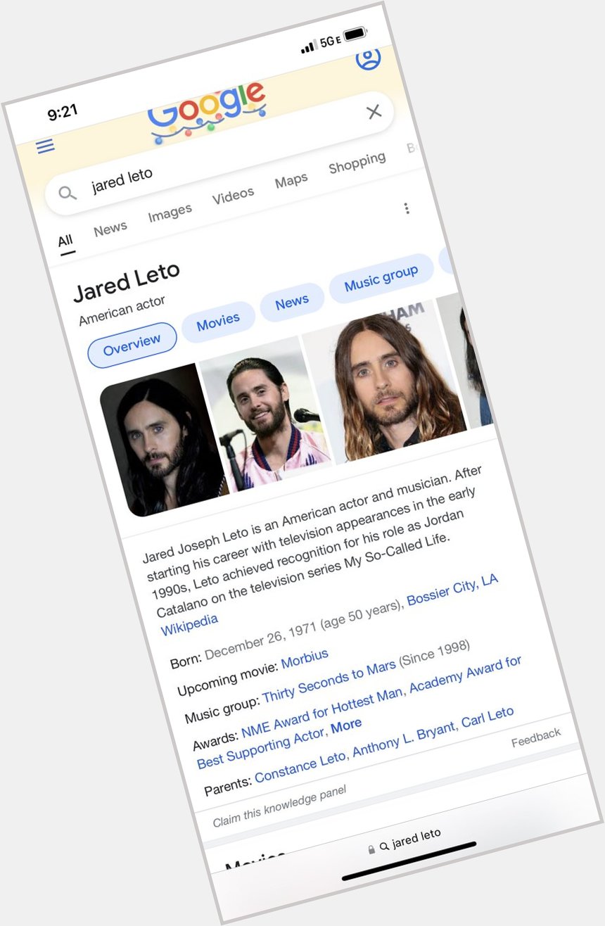 How the fuck is Jared Leto 50? That s insane! Anyways, Happy Birthday Jared Leto! 