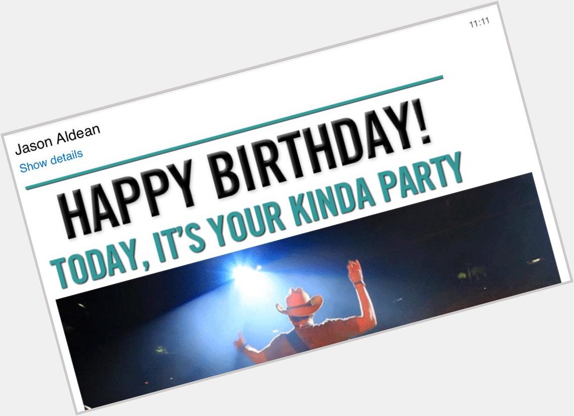Got a Happy Birthday email from I think that means he should give me a m&g for tonight 