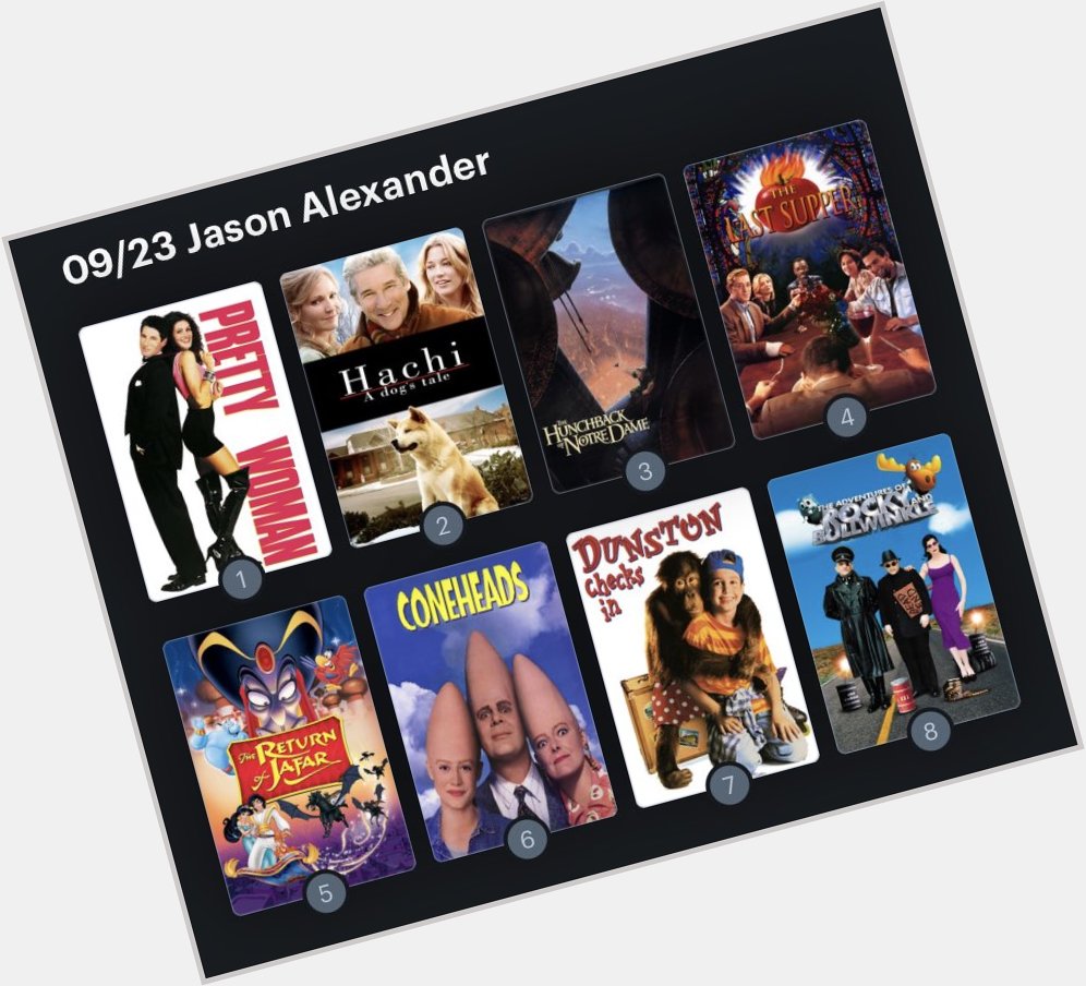 Hoy cumple años el actor Jason Alexander (62). Happy Birthday ! Aquí mi Ranking: 