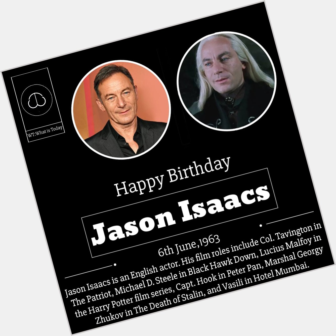 Did you remember this character in series?
Happy Birthday Jason Isaacs..! 