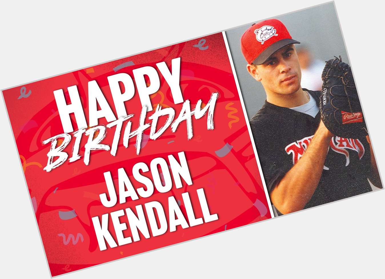 Happy Birthday to 3x MLB All-Star Jason Kendall. Jason played with the Mudcats during the \94 and \95 seasons!   