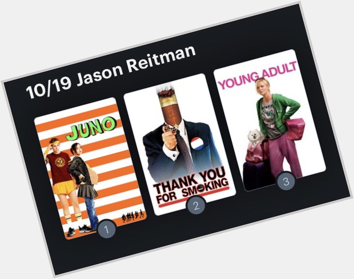 Hoy cumple años el director Jason Reitman (44). Happy Birthday ! Aquí mi miniRanking: 