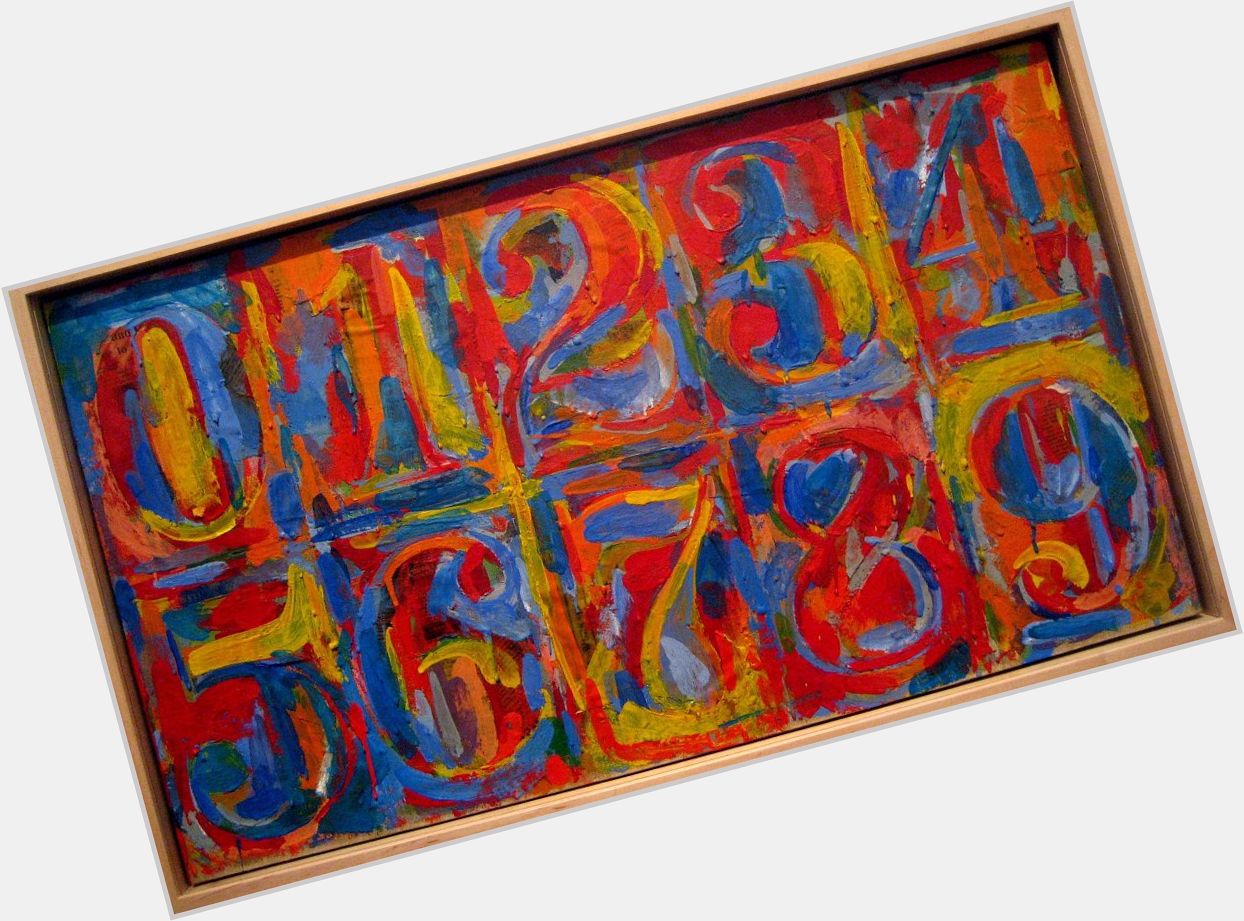 Happy to American artist Jasper Johns, in 1930! This is his \0-9\, 1960 