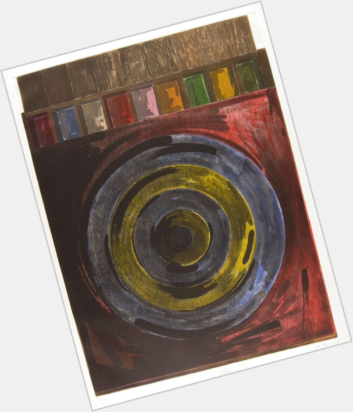Happy birthday to American artist Jasper Johns. Here s one of his prints from 1980  