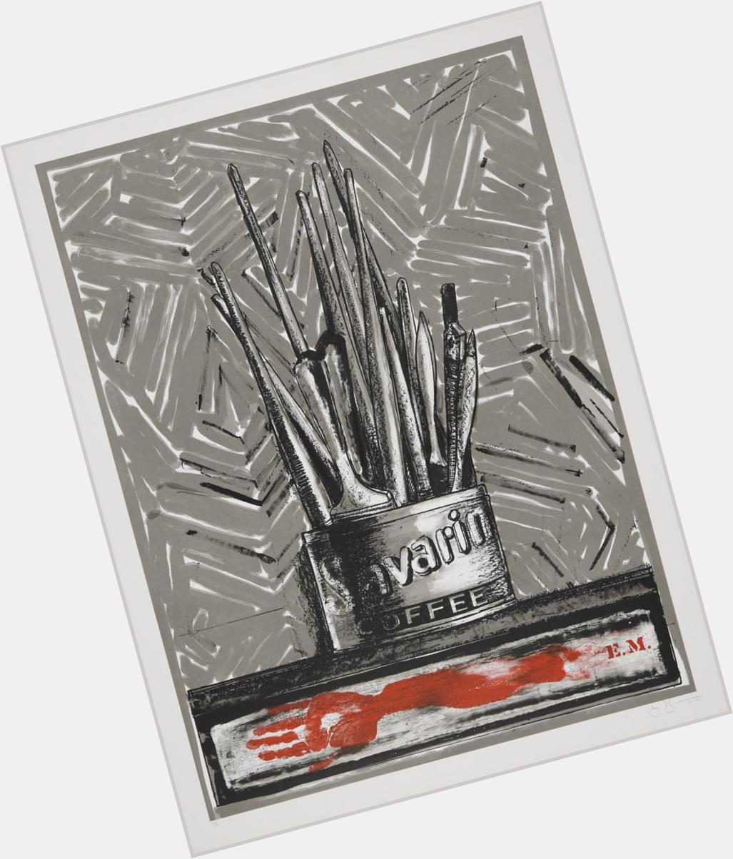 Happy birthday Jasper Johns, represented in our permanent collection with the lithograph, Savarin (Grey), 1977-81 