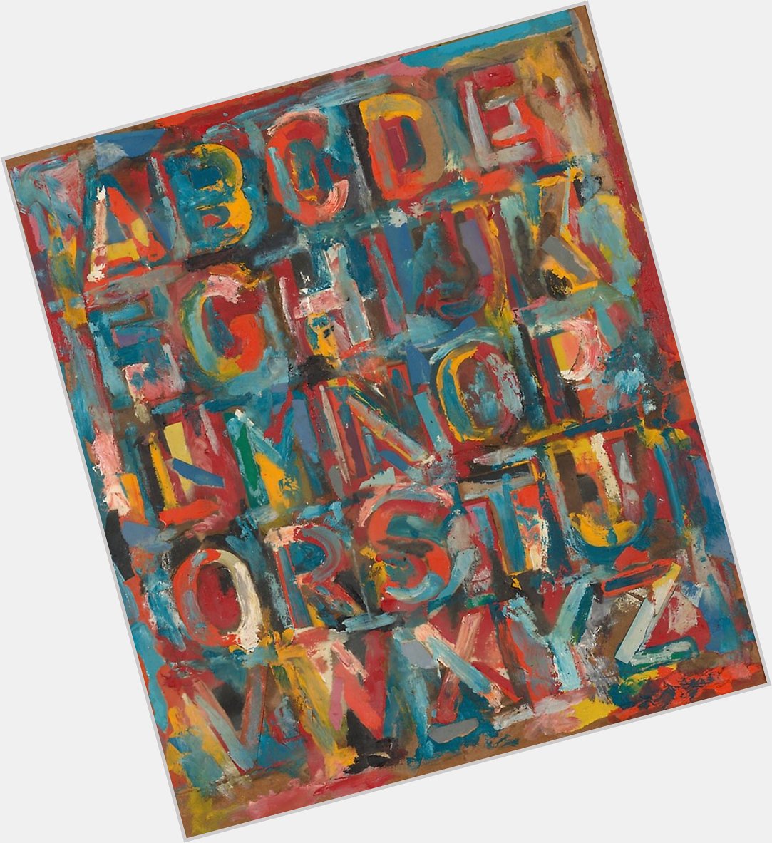  Happy Birthday      Artist Jasper Johns Alphabet painting 