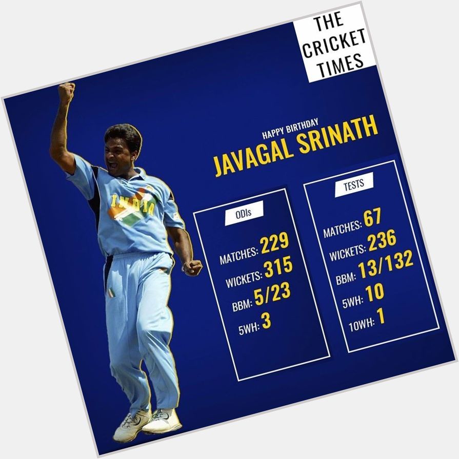 Happy Birthday, Javagal Srinath!  