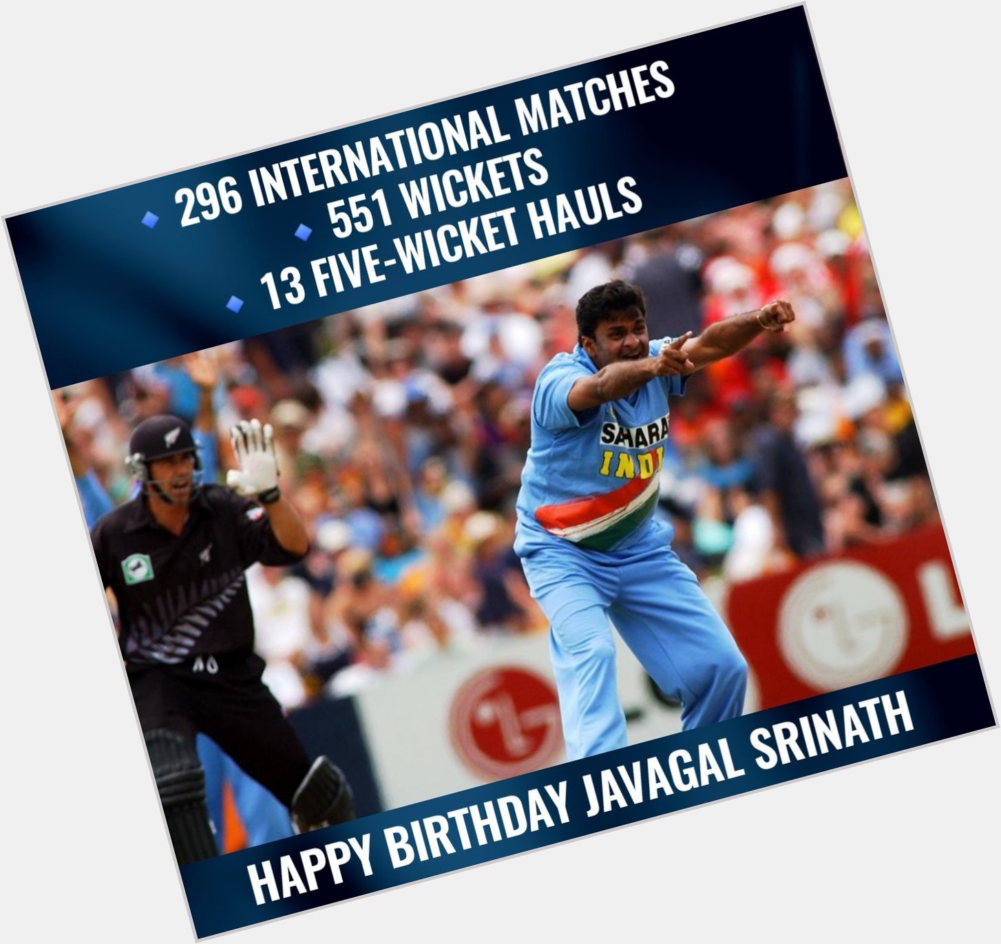 Wishing former Indian pacer Javagal Srinath a very happy birthday. 