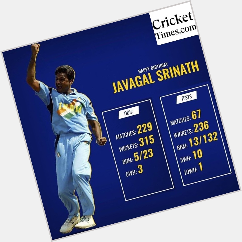 Happy Birthday, Javagal Srinath 