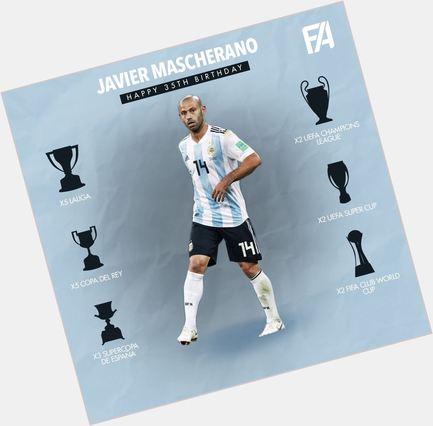 Happy 35th birthday, Javier Mascherano! 

What a career 