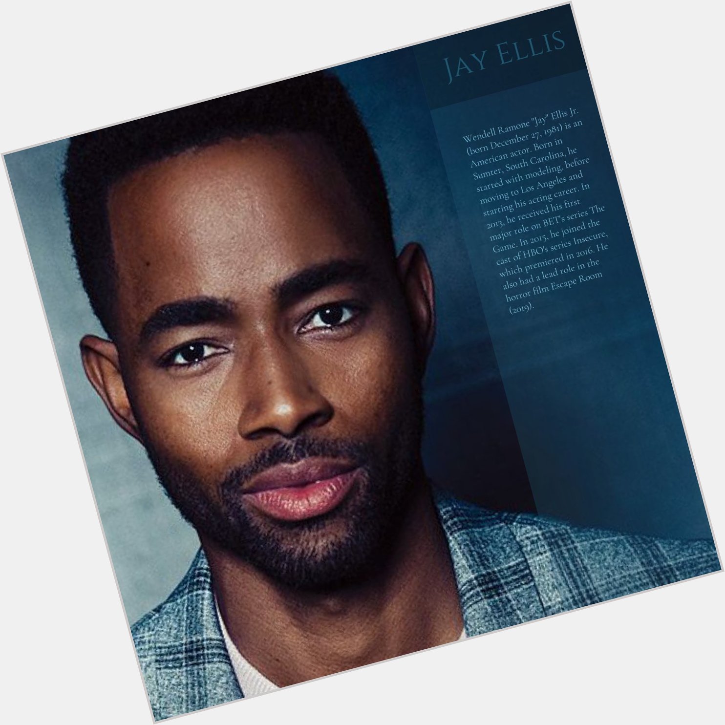 Happy birthday to Jay Ellis.  
 