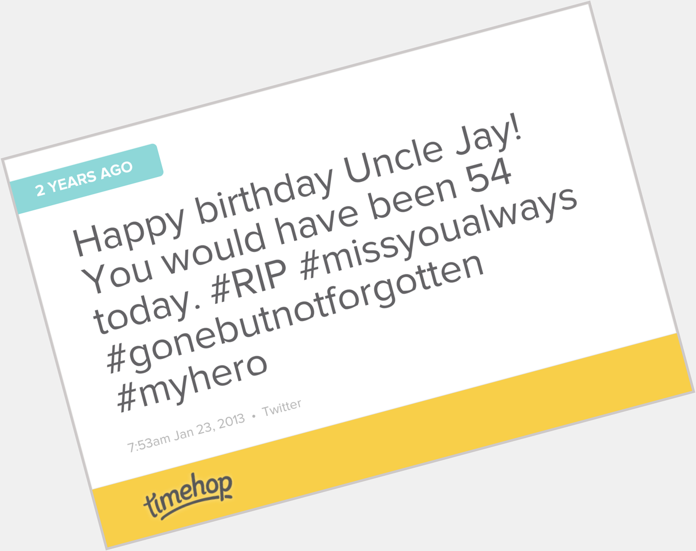 Happy birthday Uncle Jay! R.I.P. missing you always! 