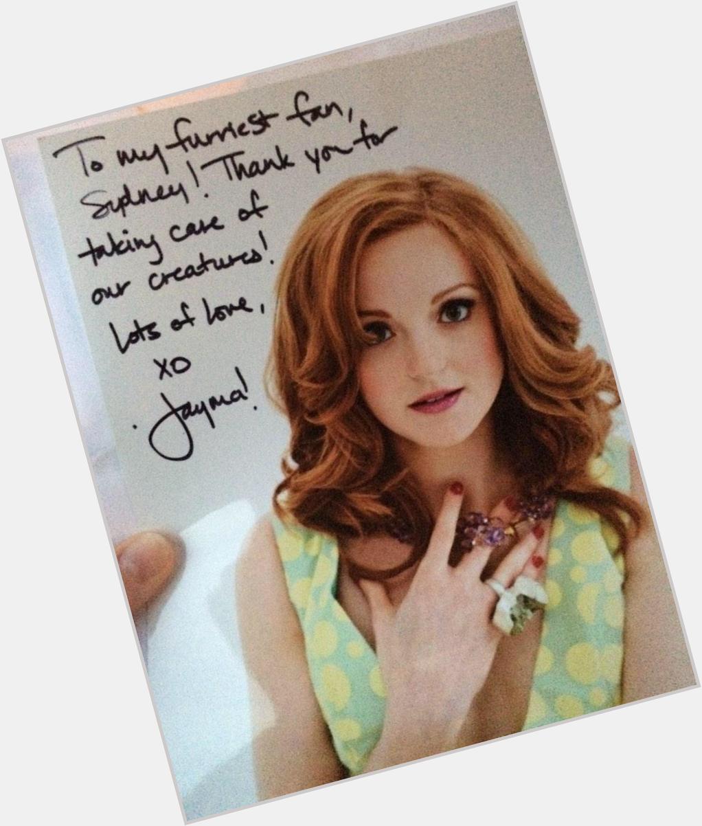 Happy birthday 2 the amazing Jayma Mays from your \"furriest fan\"! Thanks 4 being such an inspiration! 