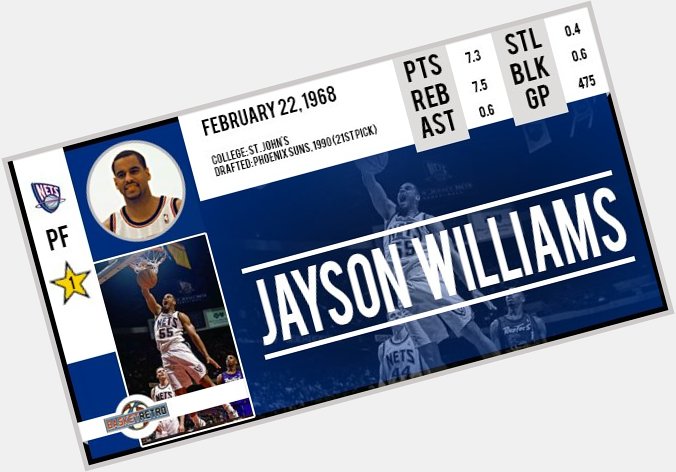 Happy birthday Jayson Williams !  