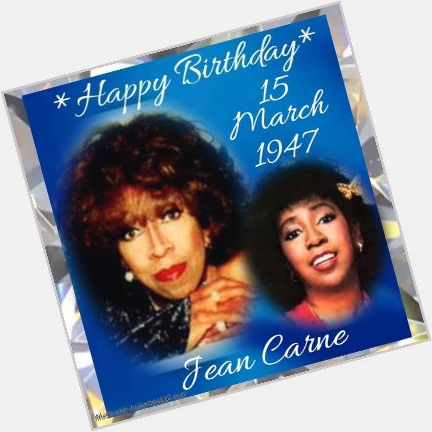 Sending a Happy Belated 75th Birthday to Jean Carne!                  