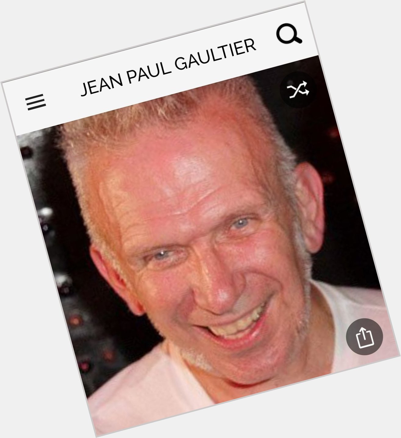 Happy Birthday to this fashion Designer.  Happy Birthday to Jean Paul Gaultier 