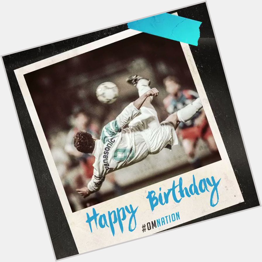 Legend. Olympien. And birthday boy! Happy 5 5 th to former Olympique de Marseille striker, Jean Pierre Papin! 